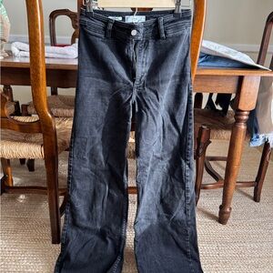 Mango Black Catherine Wide Leg Jeans